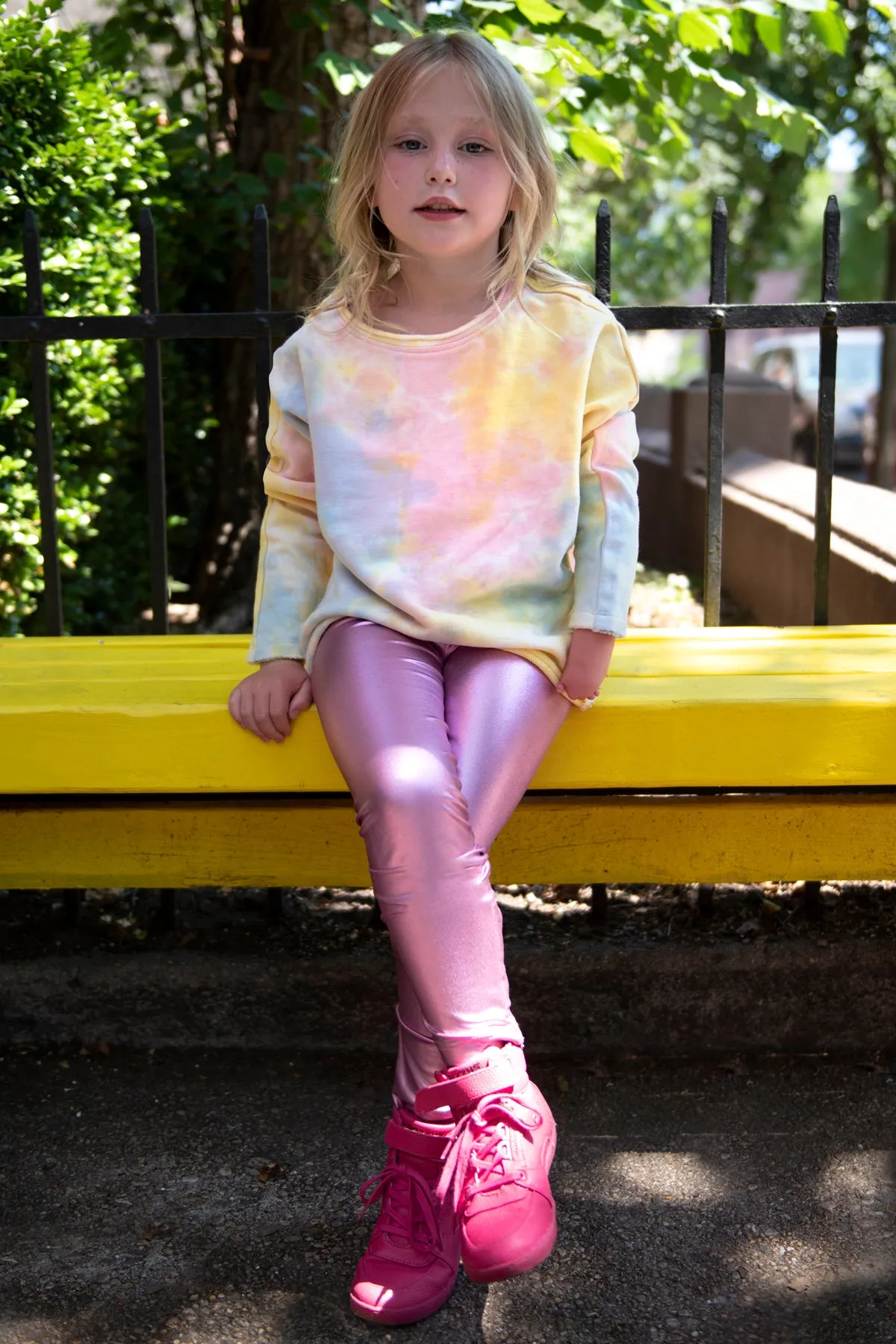 Girls Legging Appaman Metallic Pink