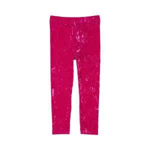 Girls Pants | Legging: Crushed Velvet- Hot Pink | Rock Your Baby