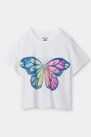 Girls Shirt Hatley Rainbow Butterfly Boxy