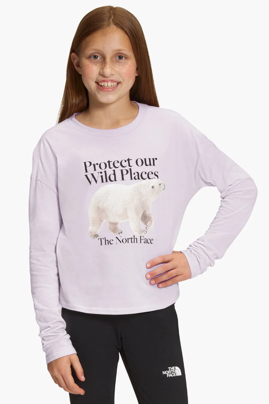 Girls T-Shirt North Face Polar Bear (Size 12 left)