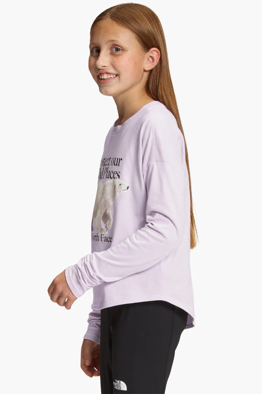 Girls T-Shirt North Face Polar Bear (Size 12 left)