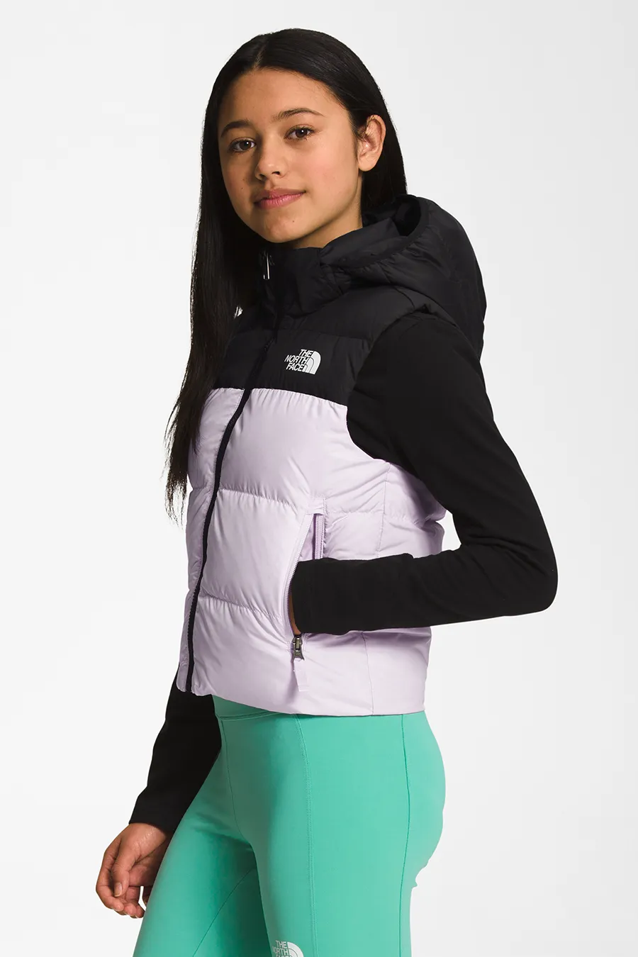 Girls Vest North Face Reversible North Down Hooded (Size 10 left)