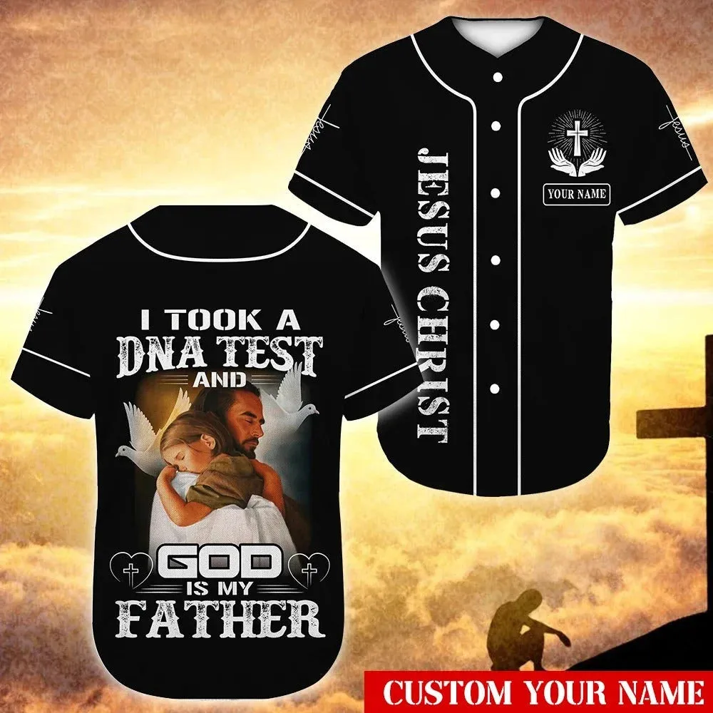 God Hug Dove God Is My Father Custom Baseball Jersey - Personalized Jesus Baseball Jersey For Men and Women