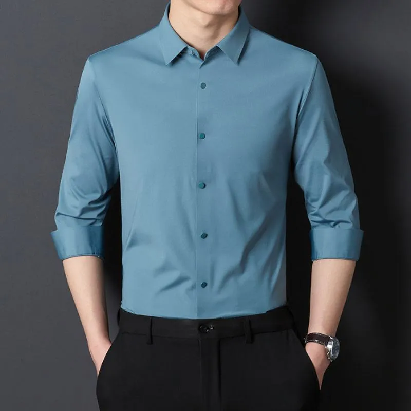 High Elastic Workwear Wrinkle-Free Invisible Versatile Long Sleeve Shirt