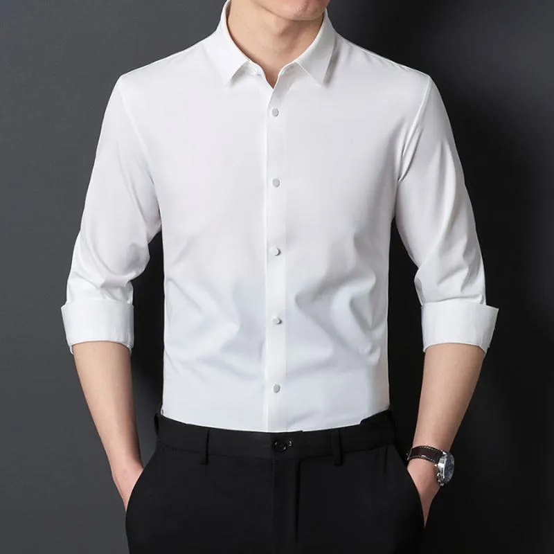 High Elastic Workwear Wrinkle-Free Invisible Versatile Long Sleeve Shirt