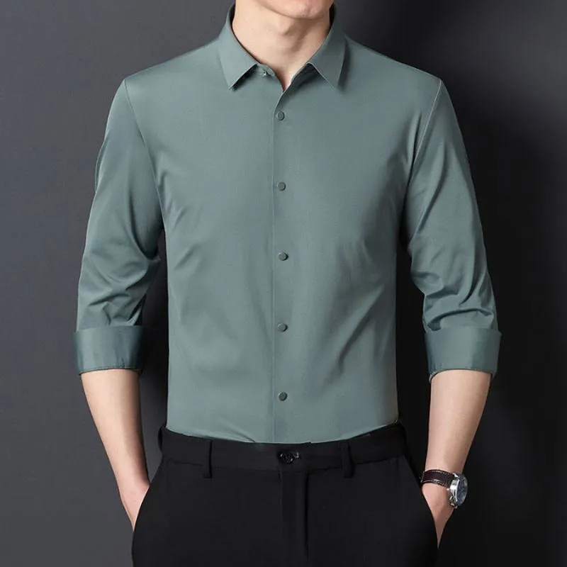 High Elastic Workwear Wrinkle-Free Invisible Versatile Long Sleeve Shirt