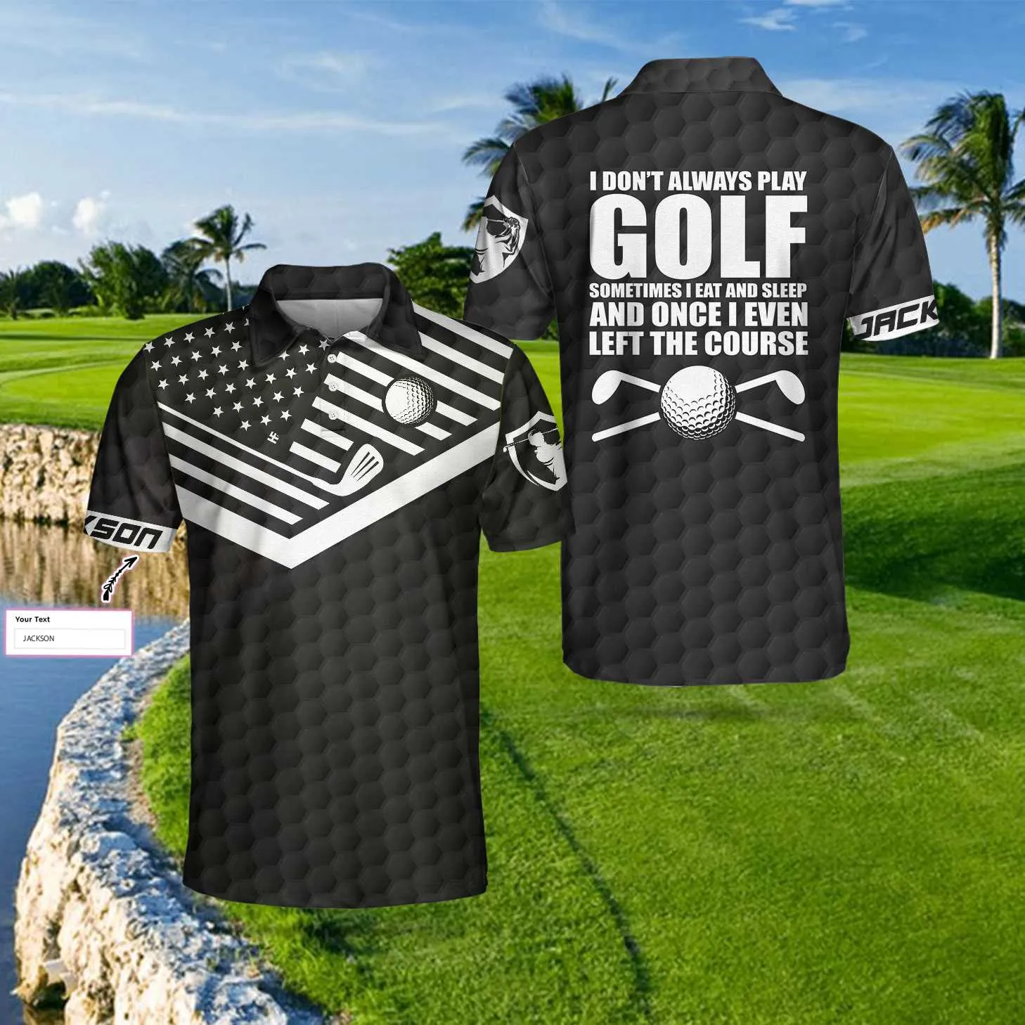 I Don'T Always Play Golf Custom Polo Shirt, Personalized Golf American Flag Polo Shirt, Cool Golf Shirt For Men Coolspod