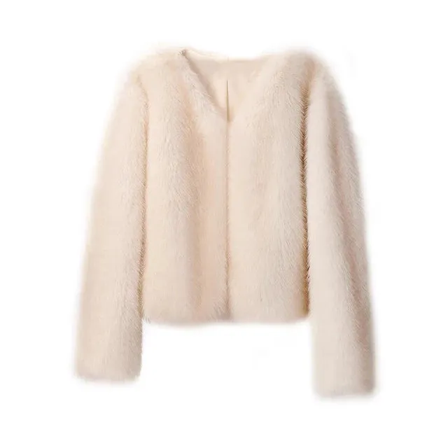 Iconic Street Faux Fur Coat Women Winter Fluffy Short Fur Jacket