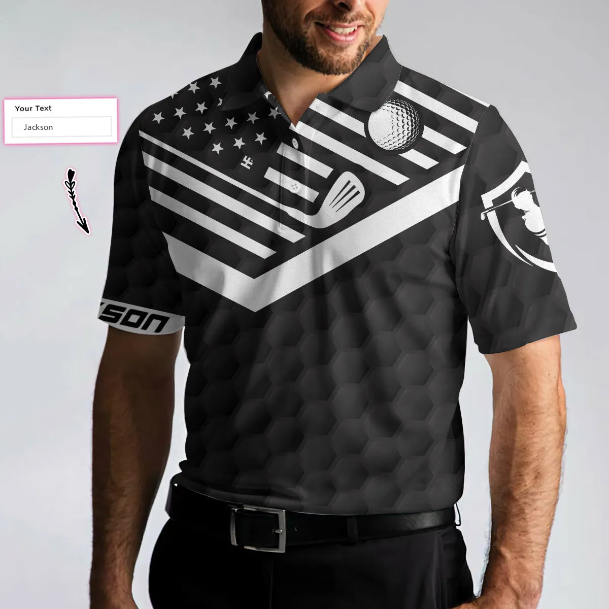 It Takes A Lot Of Balls Golfer Custom Polo Shirt, Personalized American Flag Golf Shirt For Men Coolspod