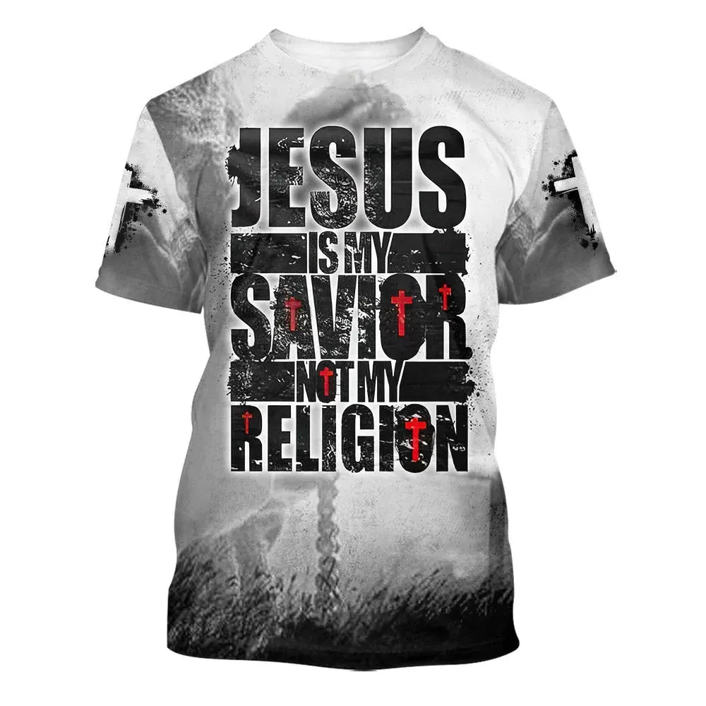 Jesus Is My Savior Not My Religion 3d All Over Print Shirt - Christian 3d Shirts For Men Women