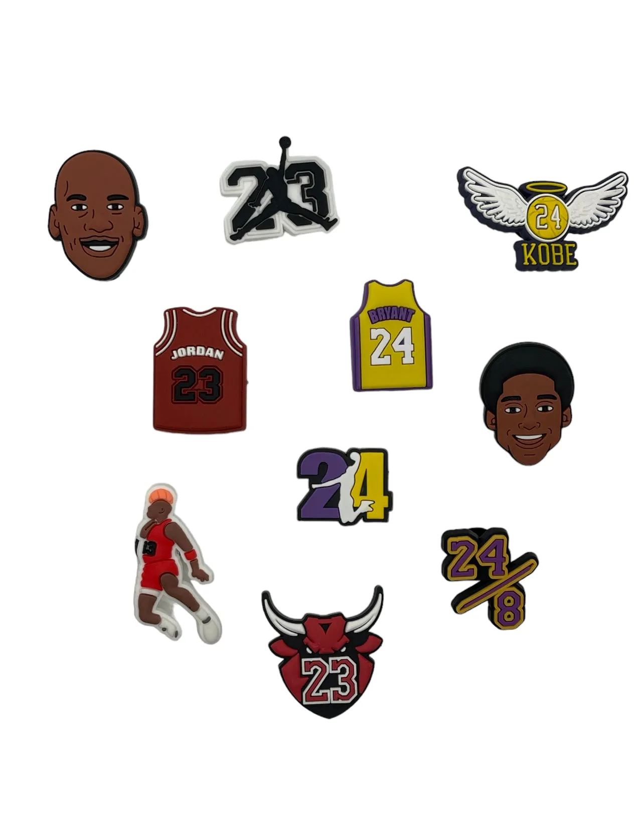 Jordan, Kobe Shoe Charms 10pcs Shoe Charms Decoration/Croc Charms