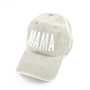 MAMA (Block Letters) - Beige Baseball Cap