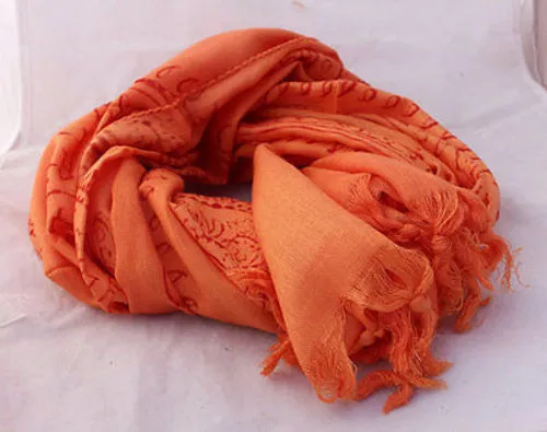 Medium Om Prayer Scarves with Fringes