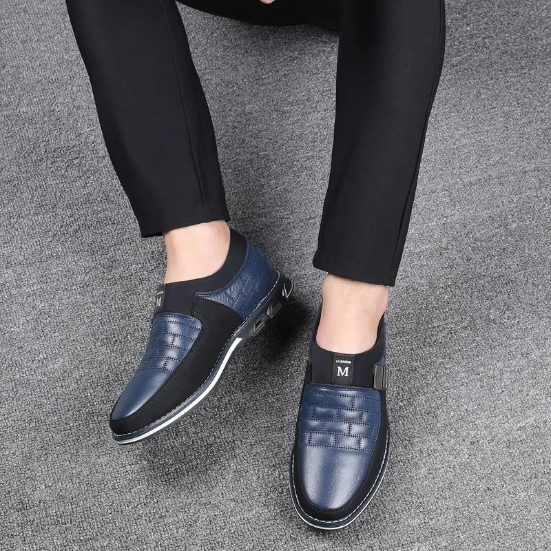 Men Genuine Leather Casual Breathable Slip on Shoes