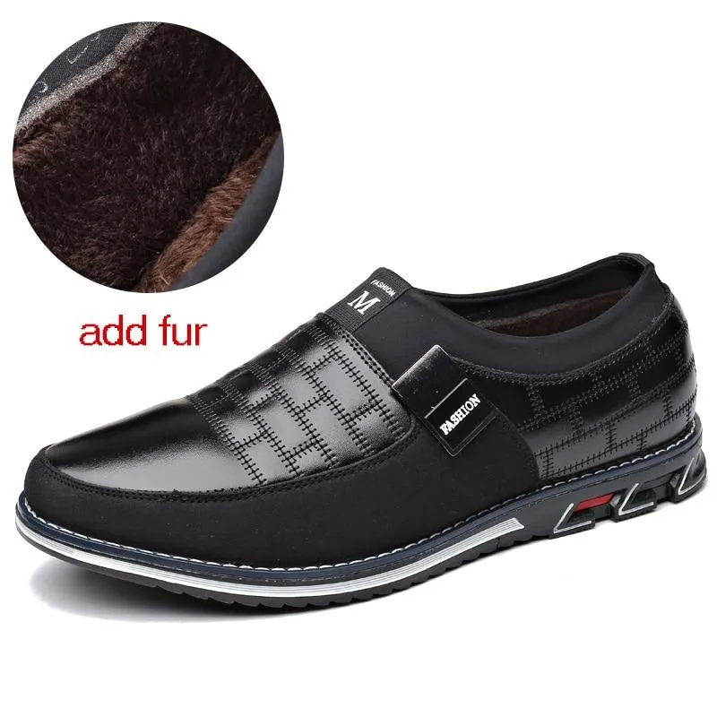 Men Genuine Leather Casual Breathable Slip on Shoes