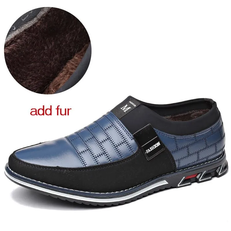 Men Genuine Leather Casual Breathable Slip on Shoes