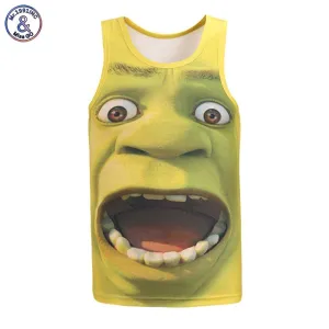 Men's 3D Shrek Tank Top