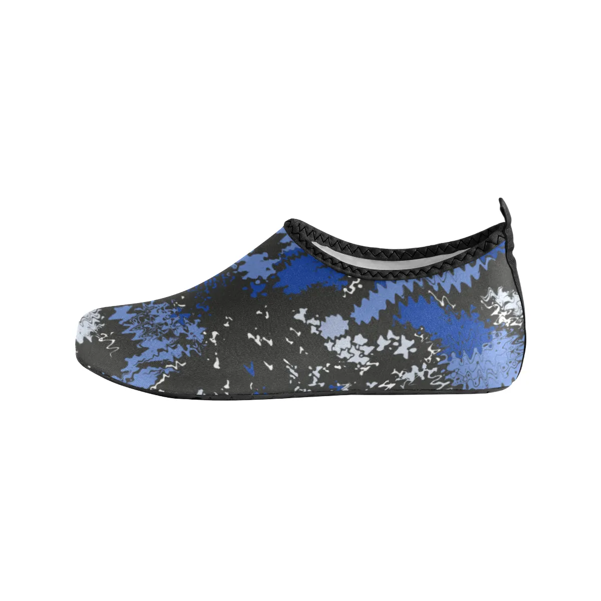 Men's Zig Zag Doodle Print Canvas Barefoot Shoes