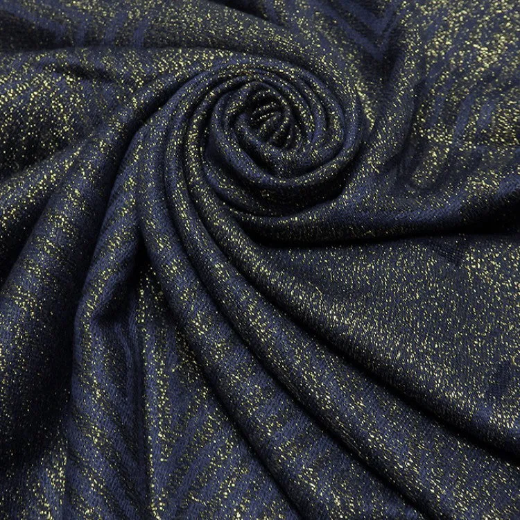 NAVY BLUE SPARKLY METALLIC EVENING SHAWL SCARF