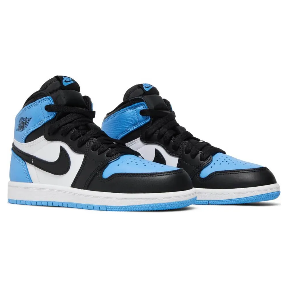 Nike Air Jordan 1 Retro High OG PS UNC Toe, white/black/blue