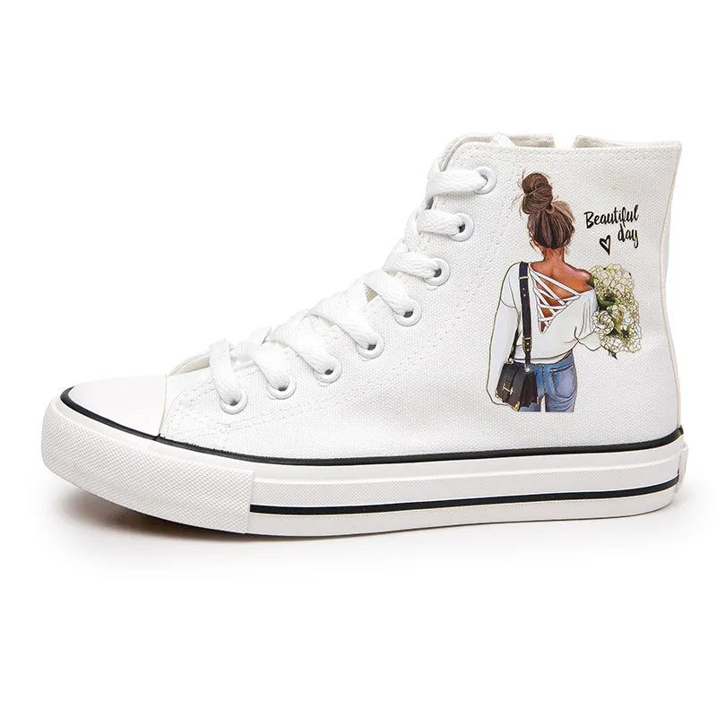 Owlkay Fashion Cartoon Joker High Top Shoes