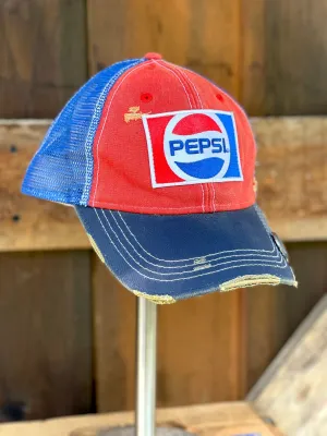 Pepsi Retro Logo Tri-tone Snapback hat