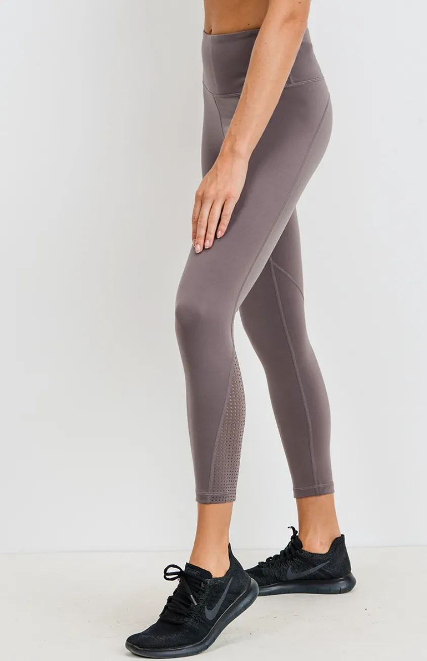 Perforated Panel High-waist Performance Leggings