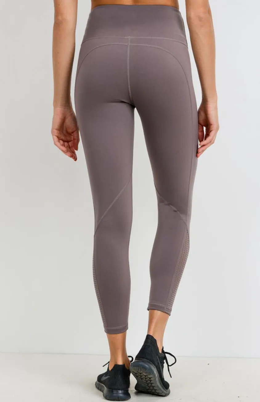 Perforated Panel High-waist Performance Leggings