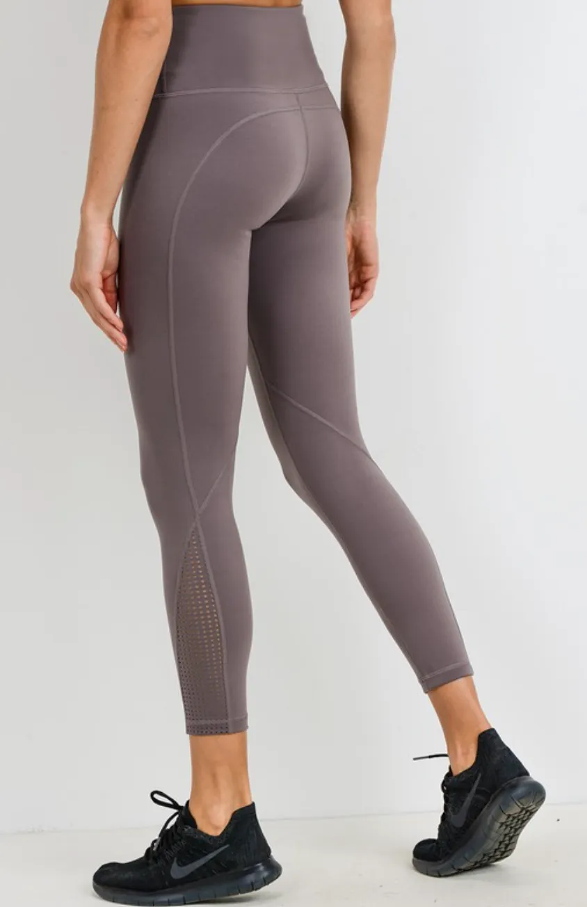 Perforated Panel High-waist Performance Leggings