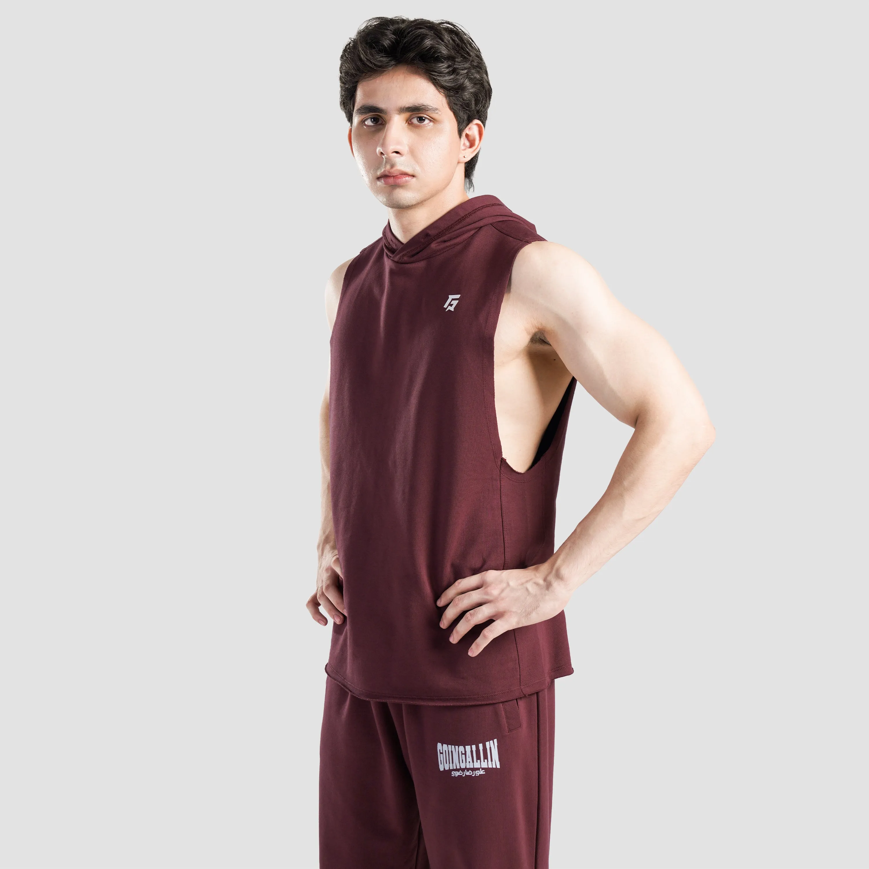 Perform Hooded Tank (Maroon)