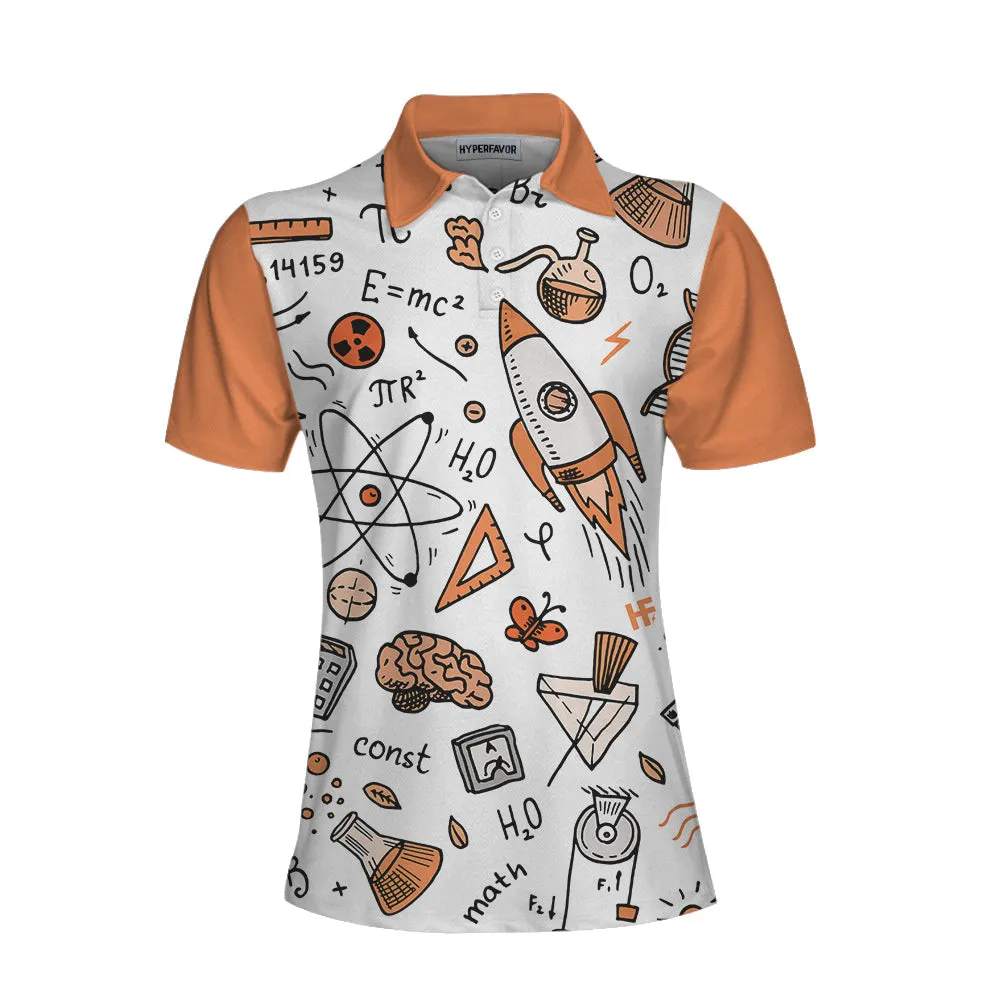 Physic Subject In Orange Short Sleeve Women Polo Shirt, Physic Shirt For Women, Gift For Physic Teachers Coolspod