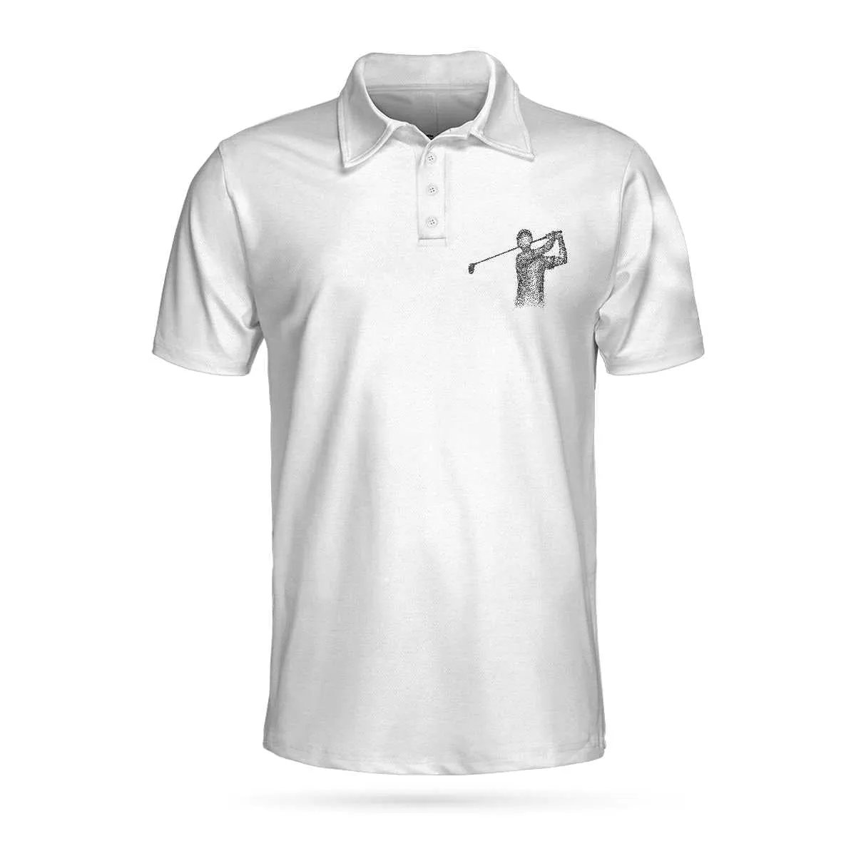 Playing Golf In My Head While Listening To My Wife Polo Shirt For Men, Black And White Astronaut Golfer Polo Shirt Coolspod