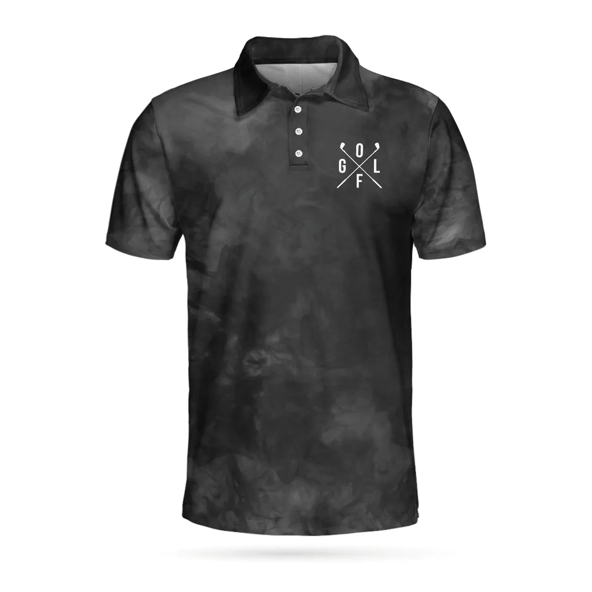 Premium Smoke Background Golf Polo Shirt, Black Smoke Golfer Polo Shirt, Best Golf Shirt For Men Coolspod