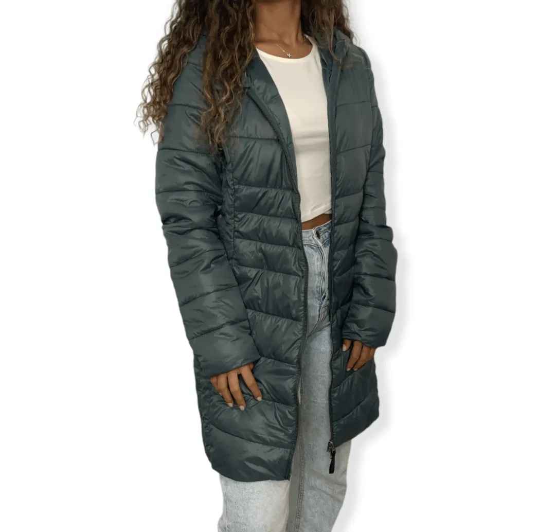 Puffer Women Coat - Teal