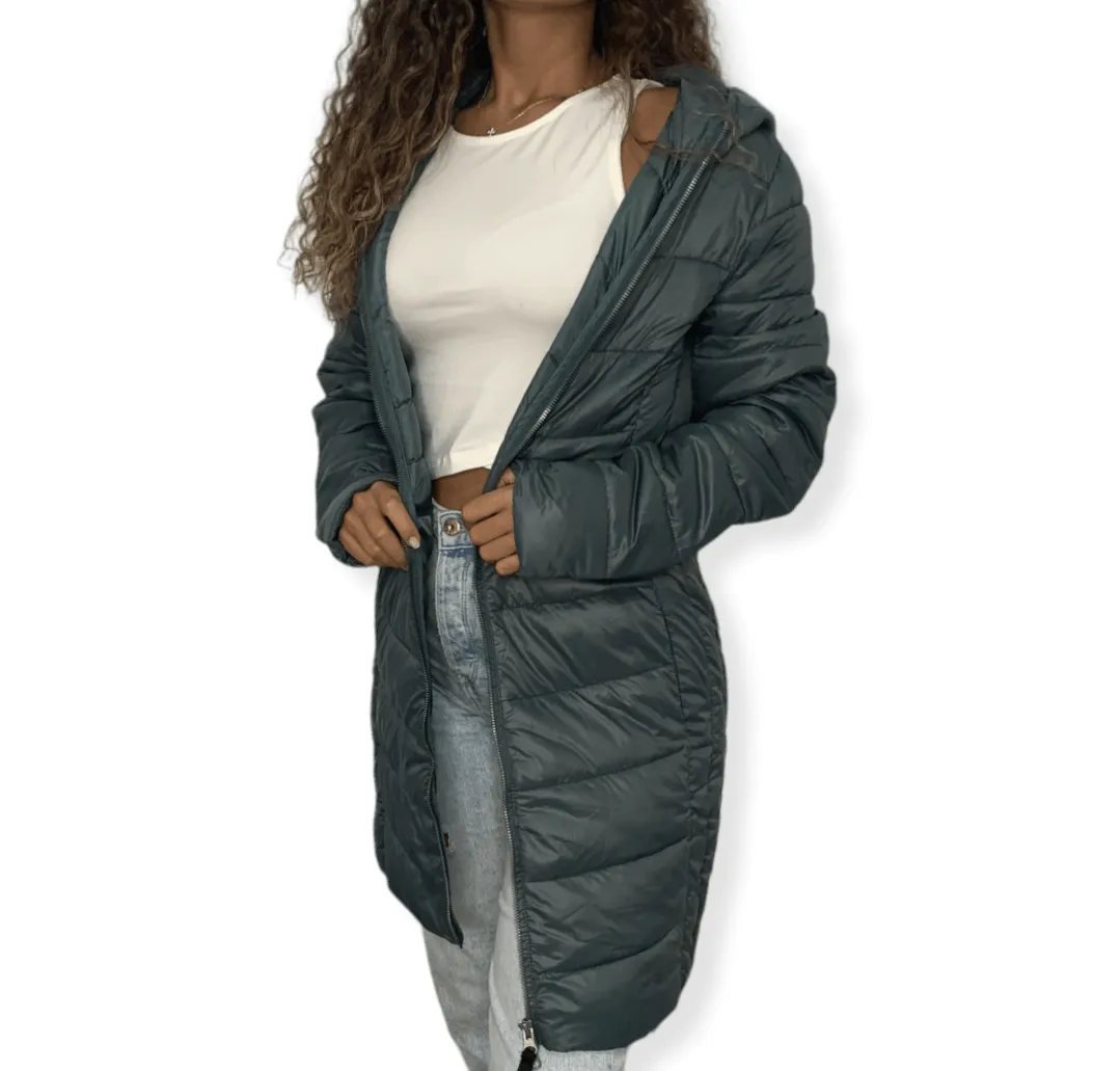 Puffer Women Coat - Teal