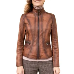 Racer Moto Jacket Women's Biker Leather Jacket