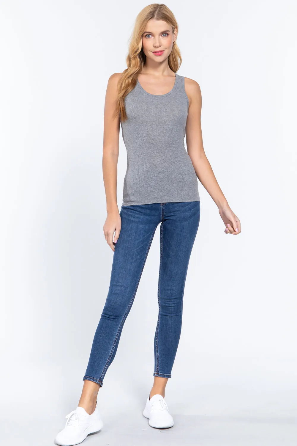 Racerback Rib Tank Top