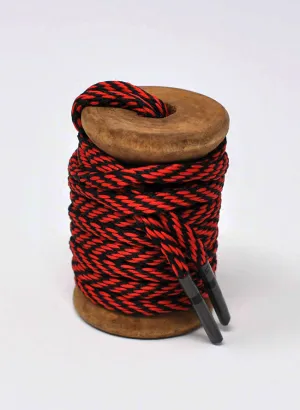 Red & Black Athletic Oval Golf Laces