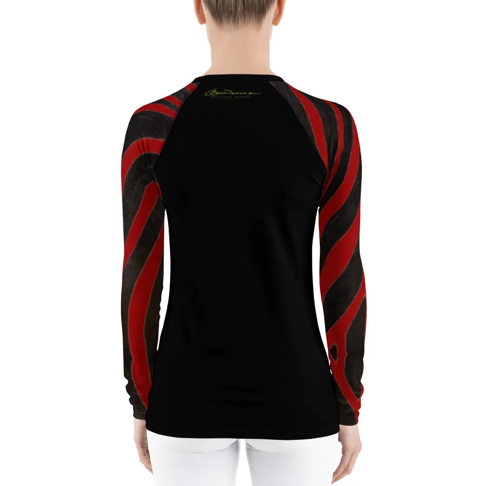 Red Zebra Long Sleeve Tops