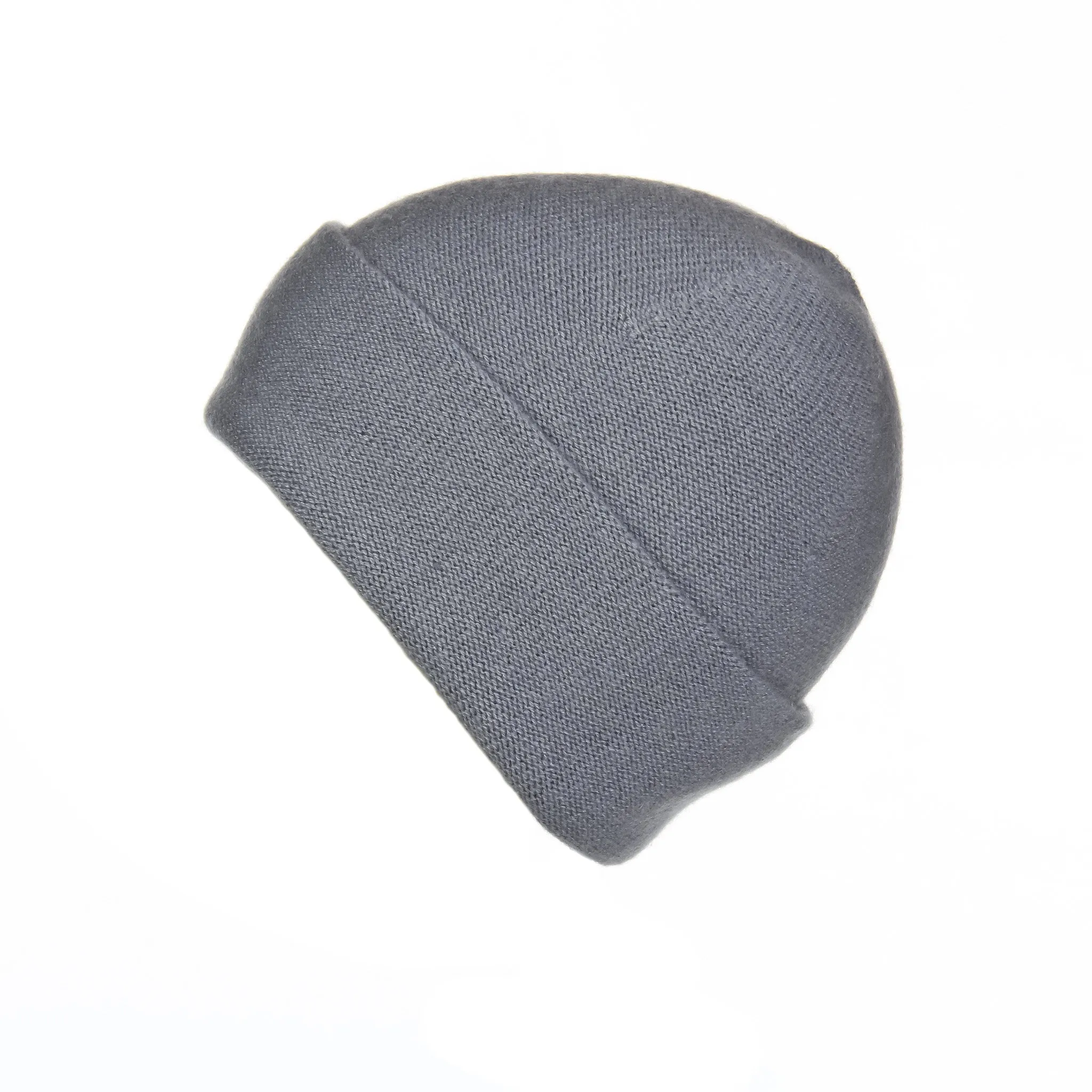 Reversible Slouchy Grey Cashmere Hat