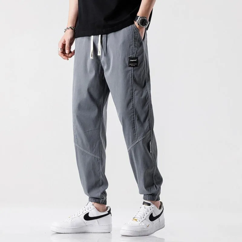 Silky Tapered Loose-Fit Pants