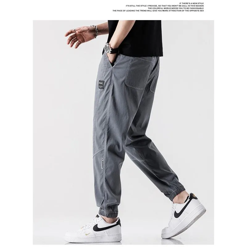 Silky Tapered Loose-Fit Pants