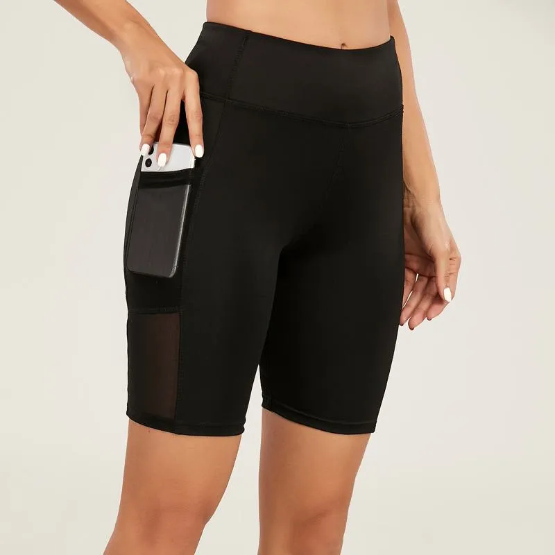 Sports High-Waisted Running Patchwork Ultra-Short Tight-Fitting Yoga Mesh Fitness Sports Shorts