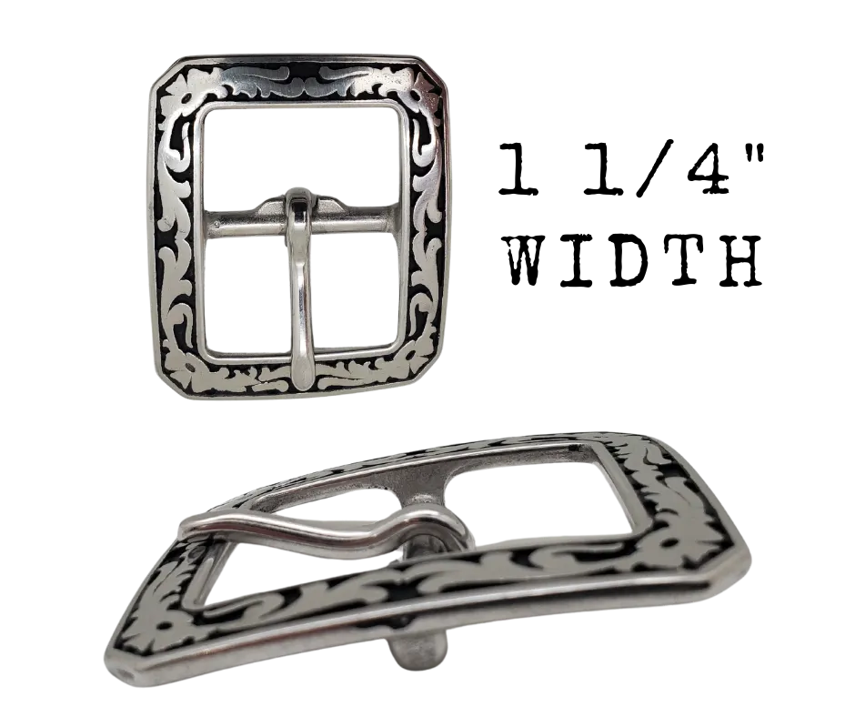 The Bandera Stainless 1 1/4"- 1 1/2" Steel Buckle