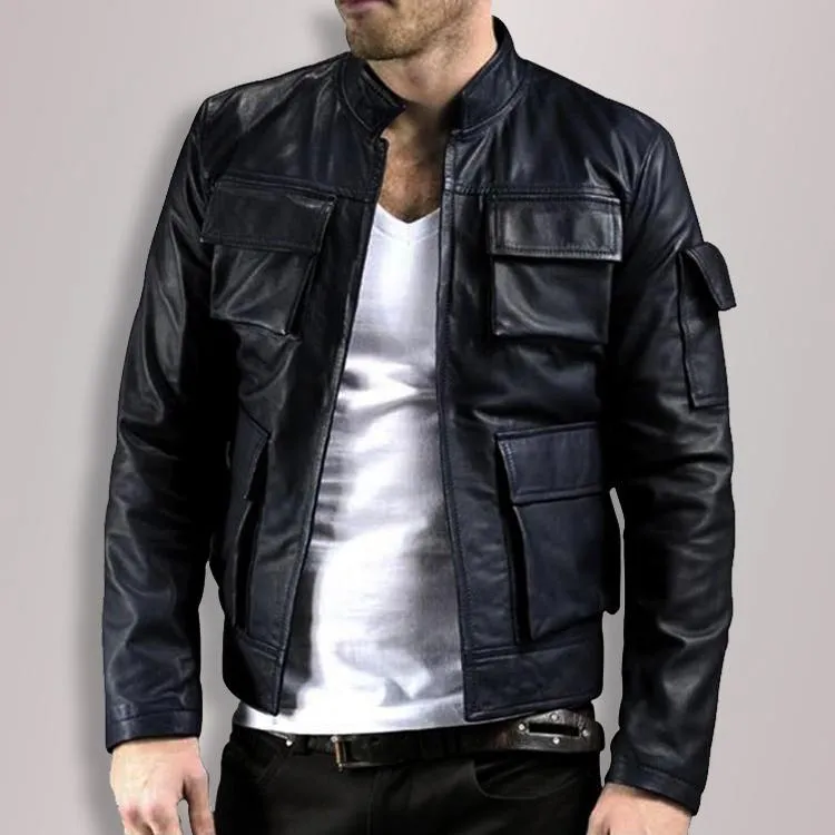 The Empire Strikes Back Han Solo Black Leather Jacket