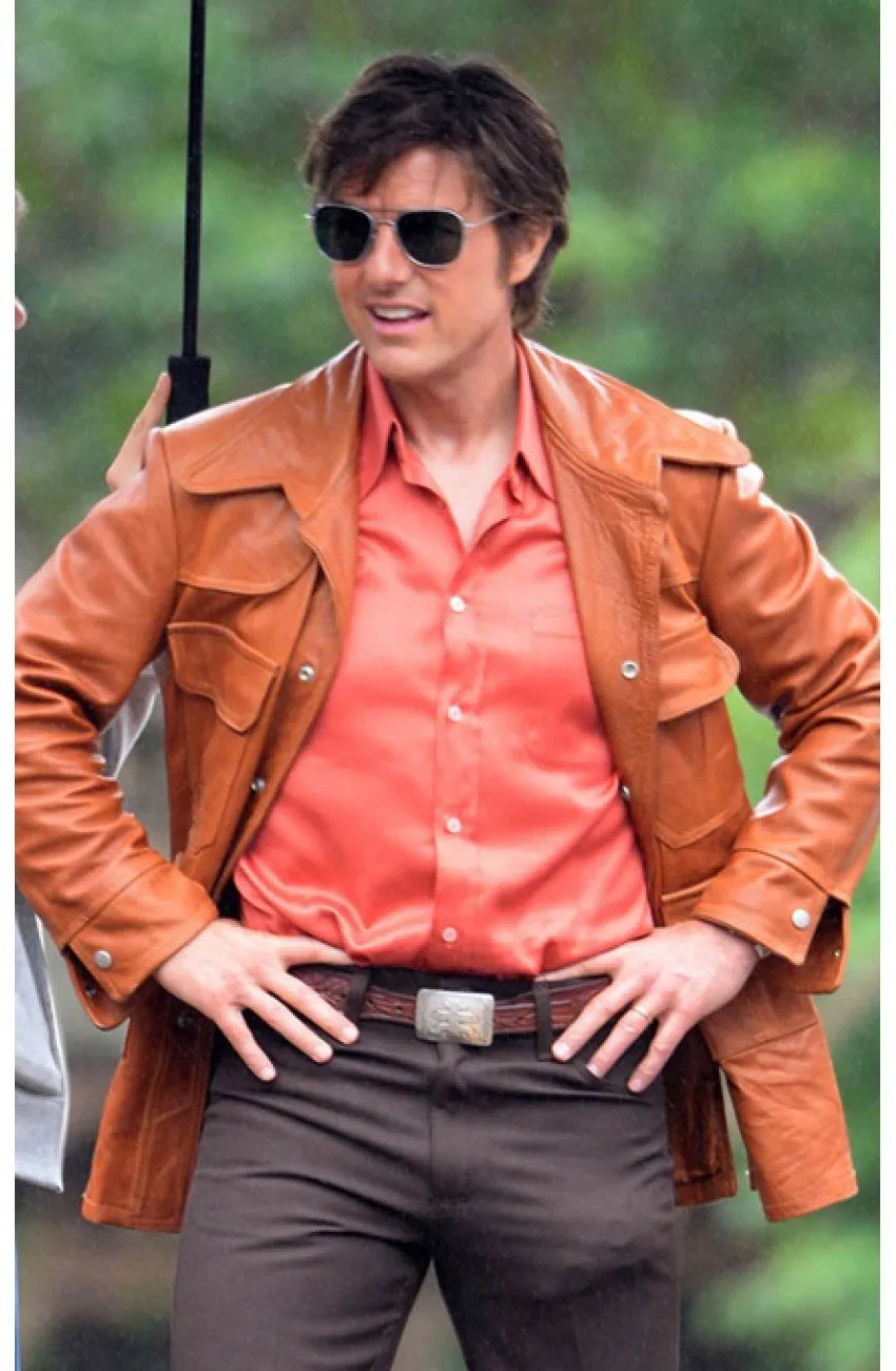 Tom Cruise American Made Movie  Leather Jacket