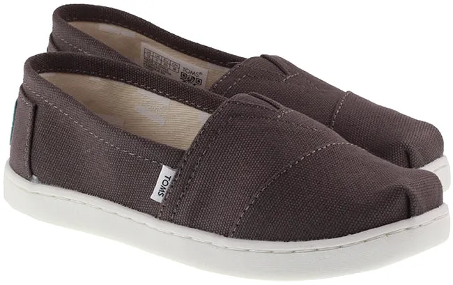 Toms Shoes Kids Canvas Alpargata Ash