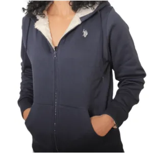 USPA Women Fur Jacket - Dark Blue