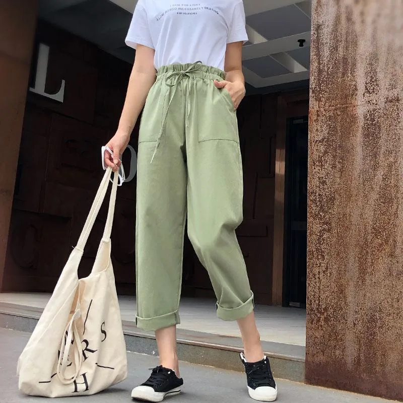 Versatile Loose Fit Ankle Cut Pants