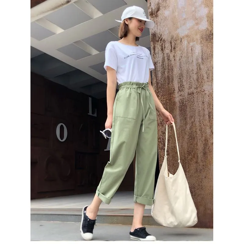 Versatile Loose Fit Ankle Cut Pants